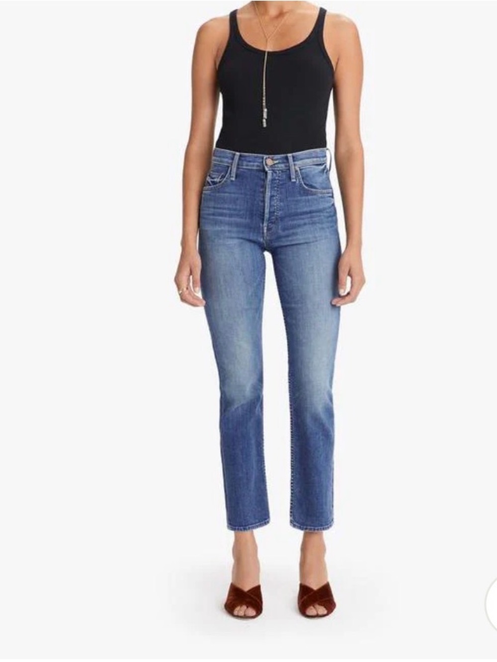 MOTHER Women's Blue Denim Jeans tomcat